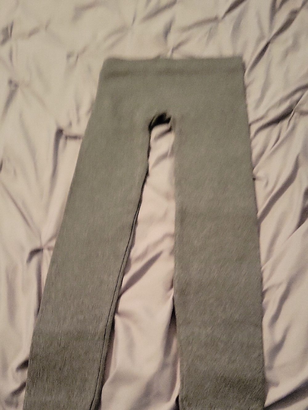 Womans Gray Stretch Knit Leggings